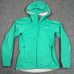 Patagonia Aqua Stone Green Torrentshell H2No Full Zip-Up Jacket Women Size S